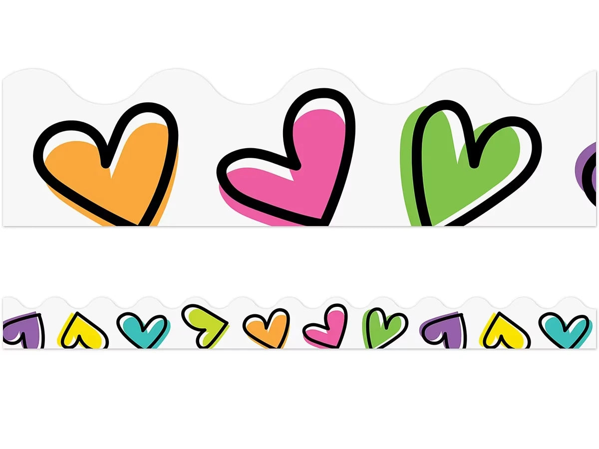 Kind Vibes Doodle Heart Scalloped Border - US 4915
