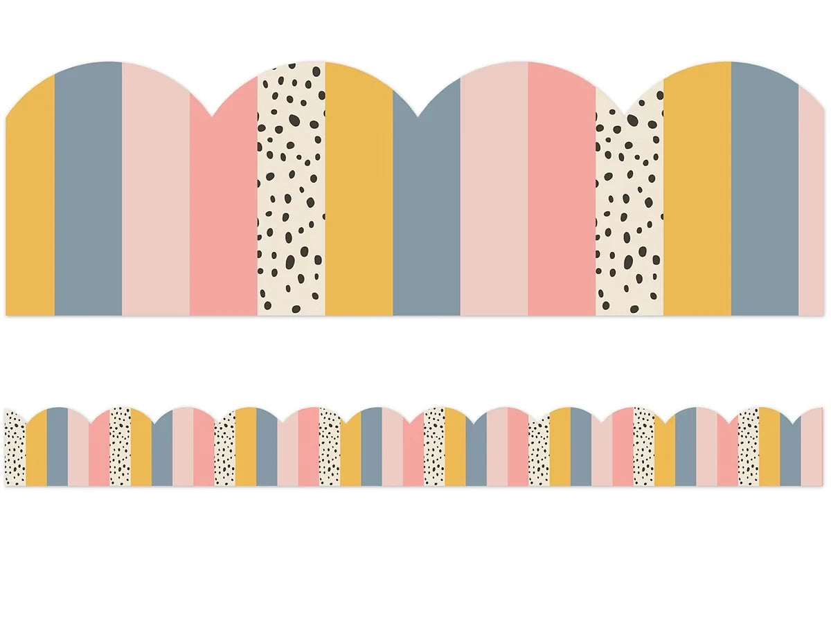 We Belong Striped Scalloped Border - US 3136