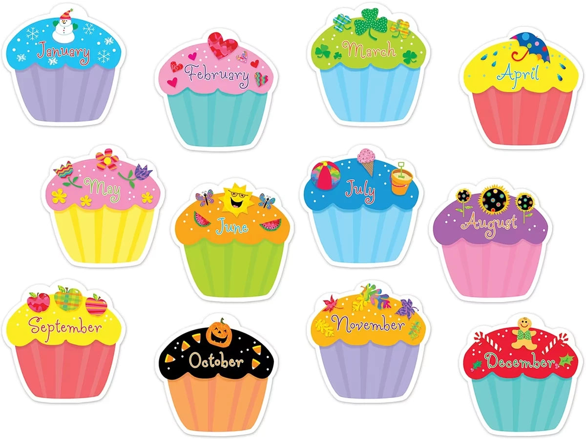 Poppin’ Patterns Cupcake Calendar Accents - US 7822
