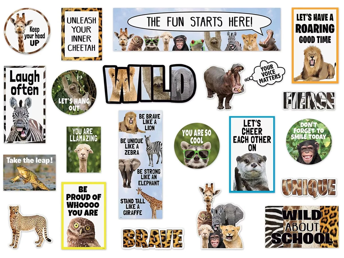 Go Wild Animals Mini Bulletin Board Set - US 4621