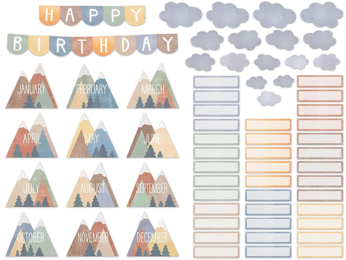 Moving Mountains Birthday Bulletin Board Set - US 3291
