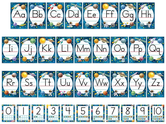 Outer Space Crew Alphabet Bulletin Board Set - US 3937