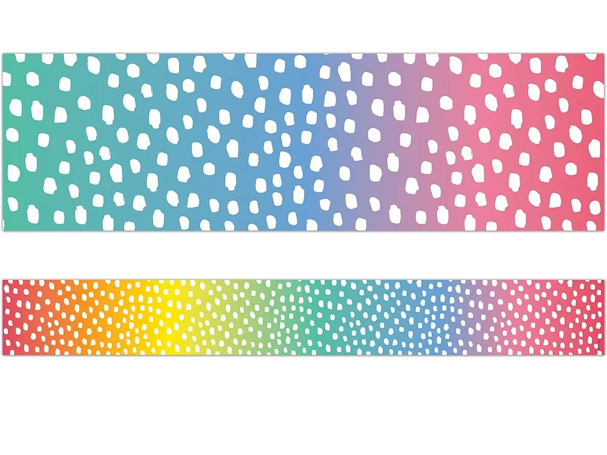 Messy Dots Rainbow Border - US 1522