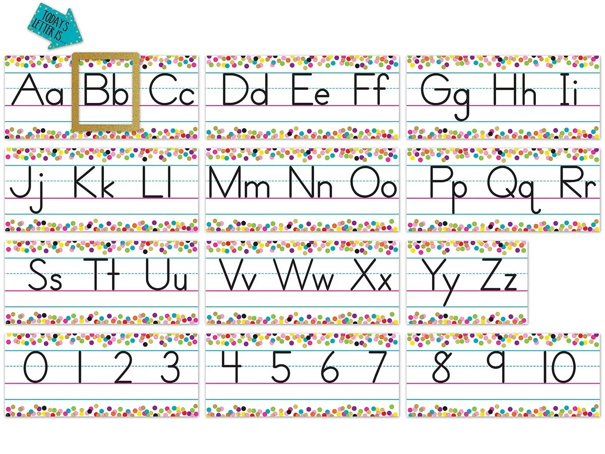Confetti Traditional Manuscript Bulletin Board Set - US 2066