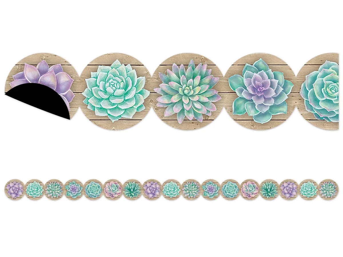 Rustic Bloom Succulent Magnetic Border - US 2470