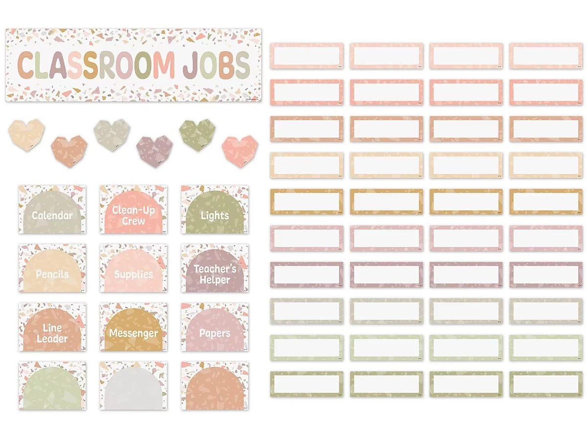 Terrazzo Tones Classroom Jobs Bulletin Board Set - US 3996