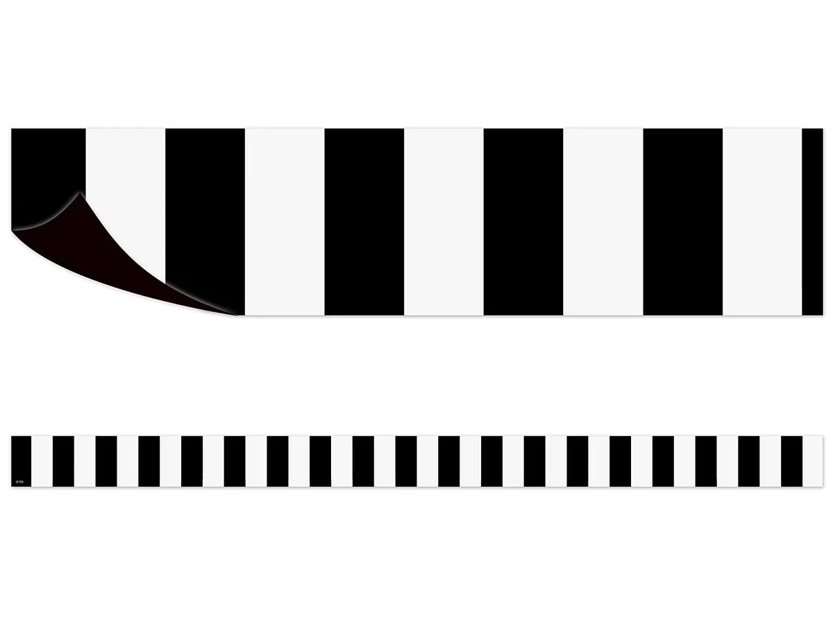 Black & White Striped Magnetic Border - US 7203