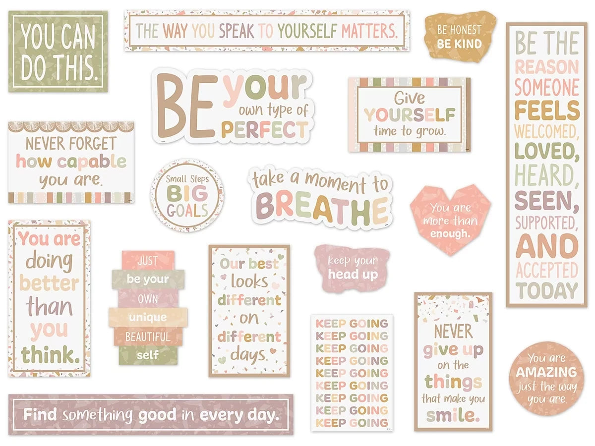 Terrazzo Tones Motivational Bulletin Board Set - US 2719