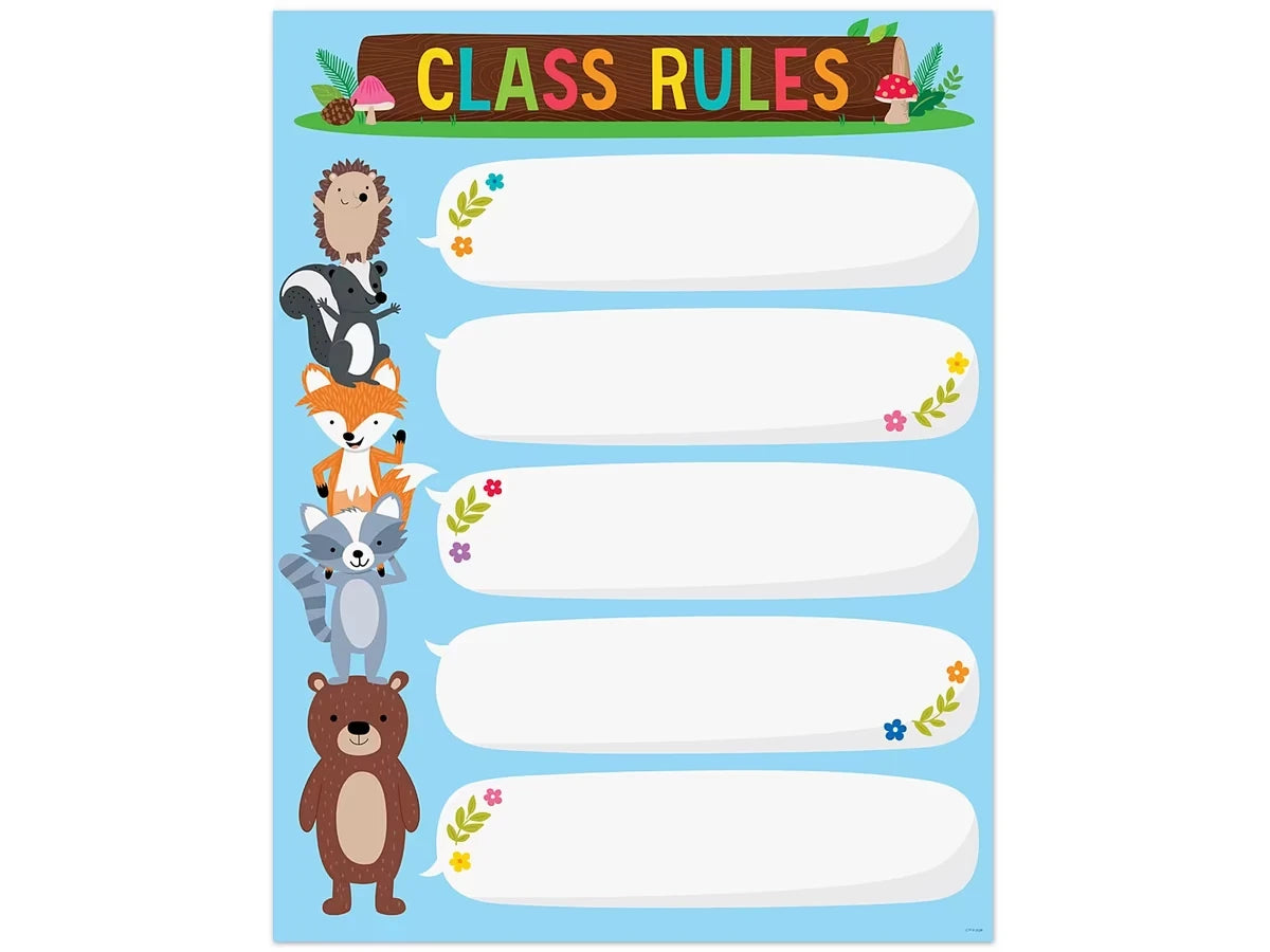 Woodland Friends Classroom Rules Poster - US 4301