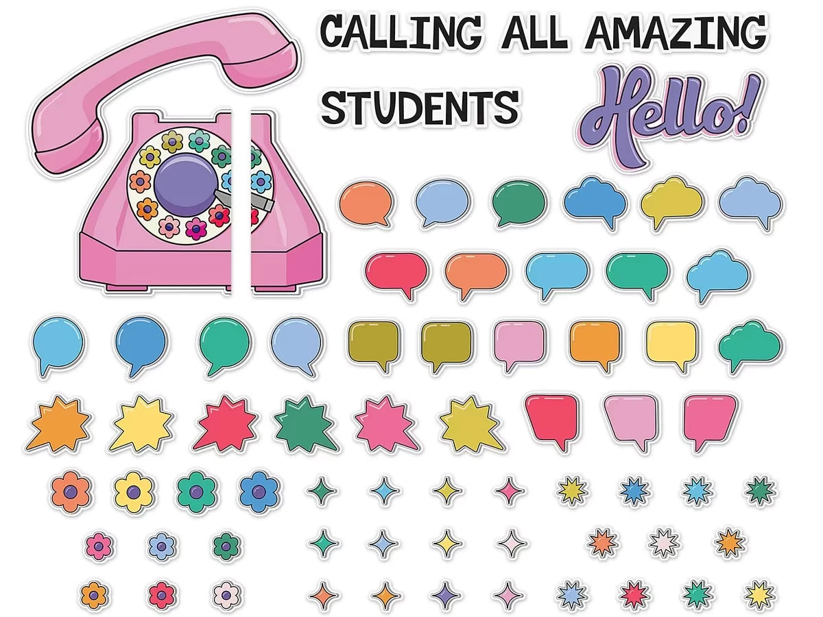 Retro Remix Calling All Amazing Students Bulletin Board Set - US 4319