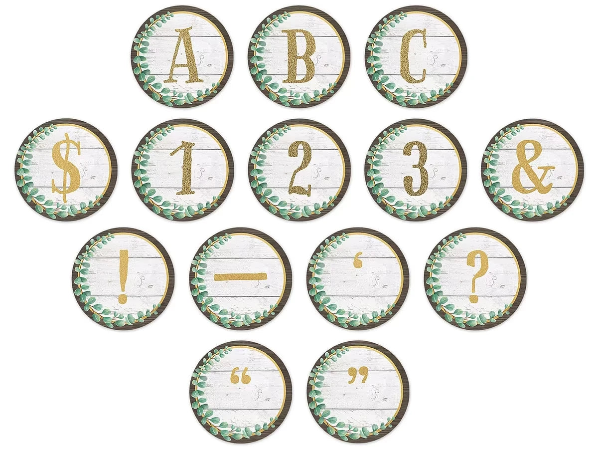 Eucalyptus Circle 3 1/2" Punch-Out Letters - US 2792