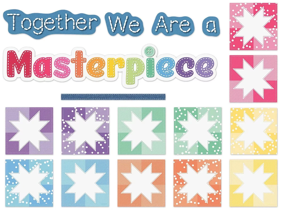 Crafty and Cool Together We Are a Masterpiece Bulletin Board Set - US 8136