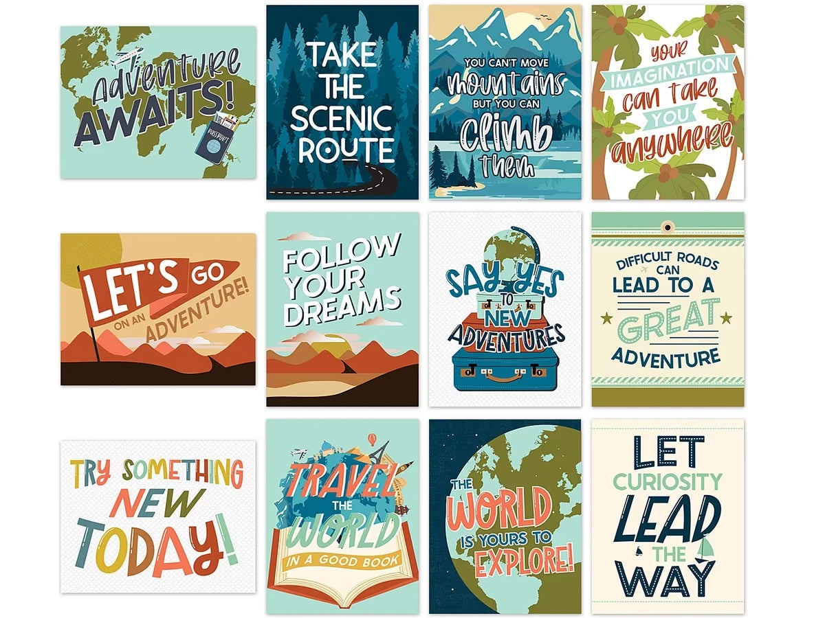 Let’s Explore Motivational Mini Poster Pack - US 4814