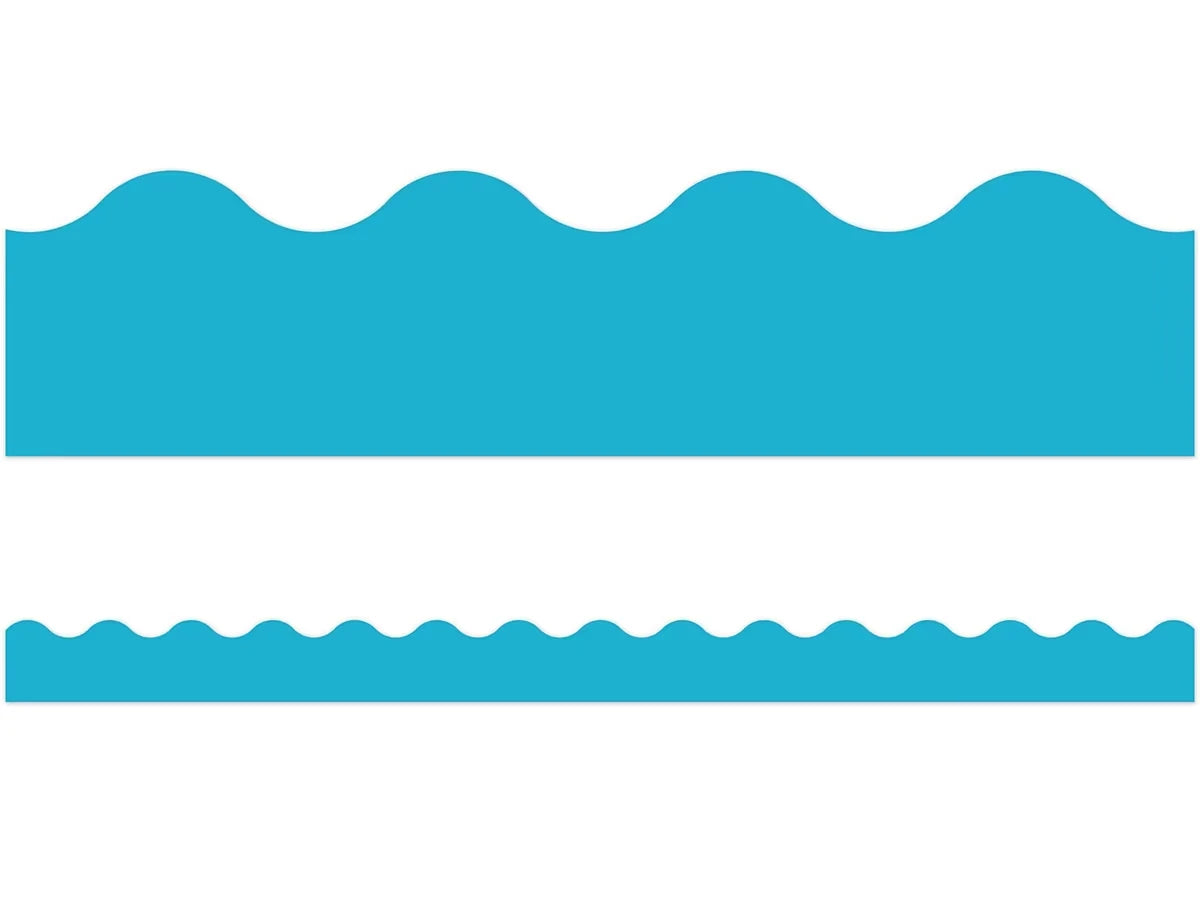 Sky Blue Scalloped Border - US 5163