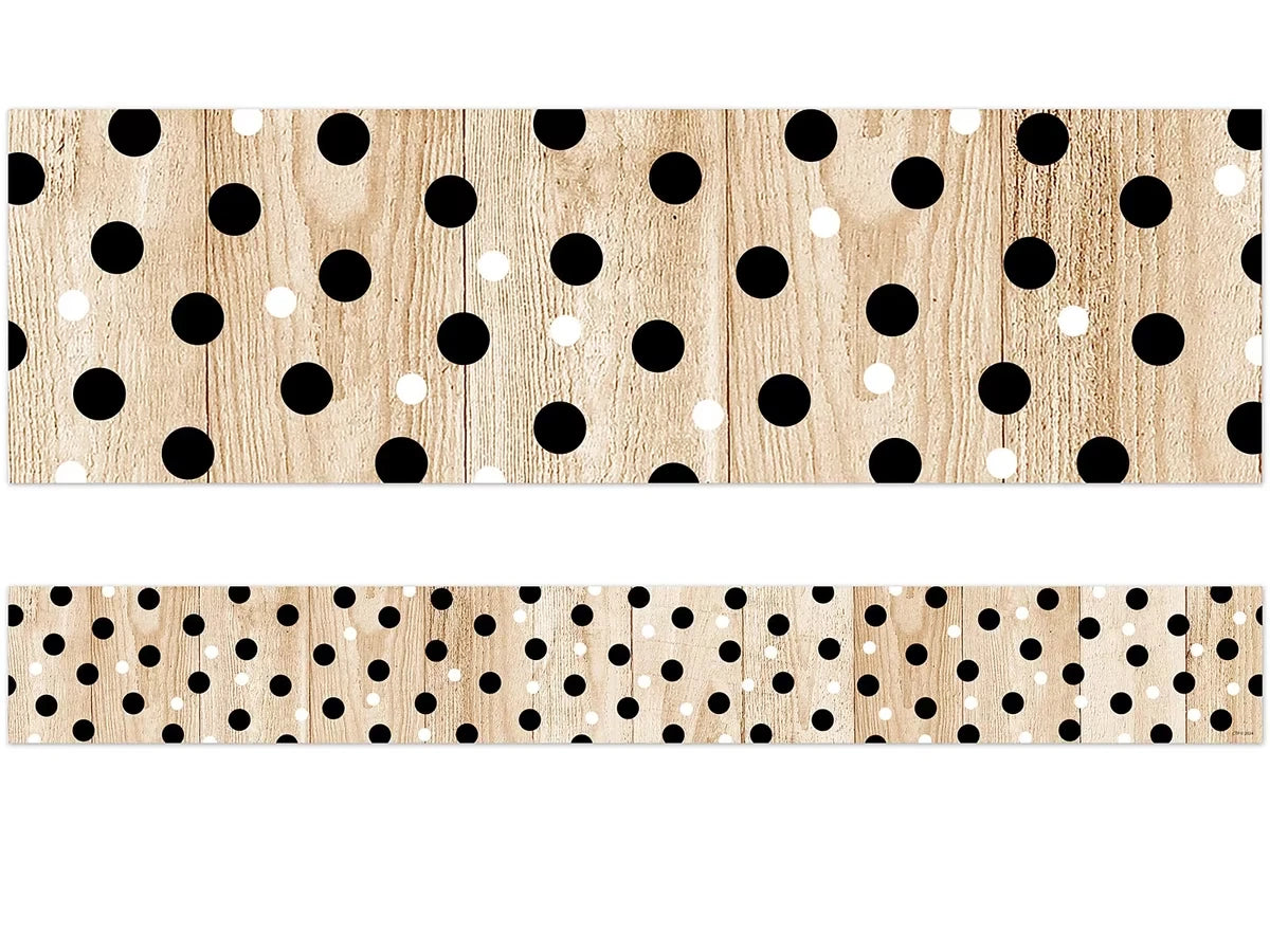 Polka Dots Wood Border - US 8884