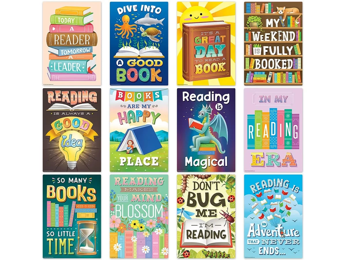 Reading Is Fun Small Motivational Poster Pack - US 9743