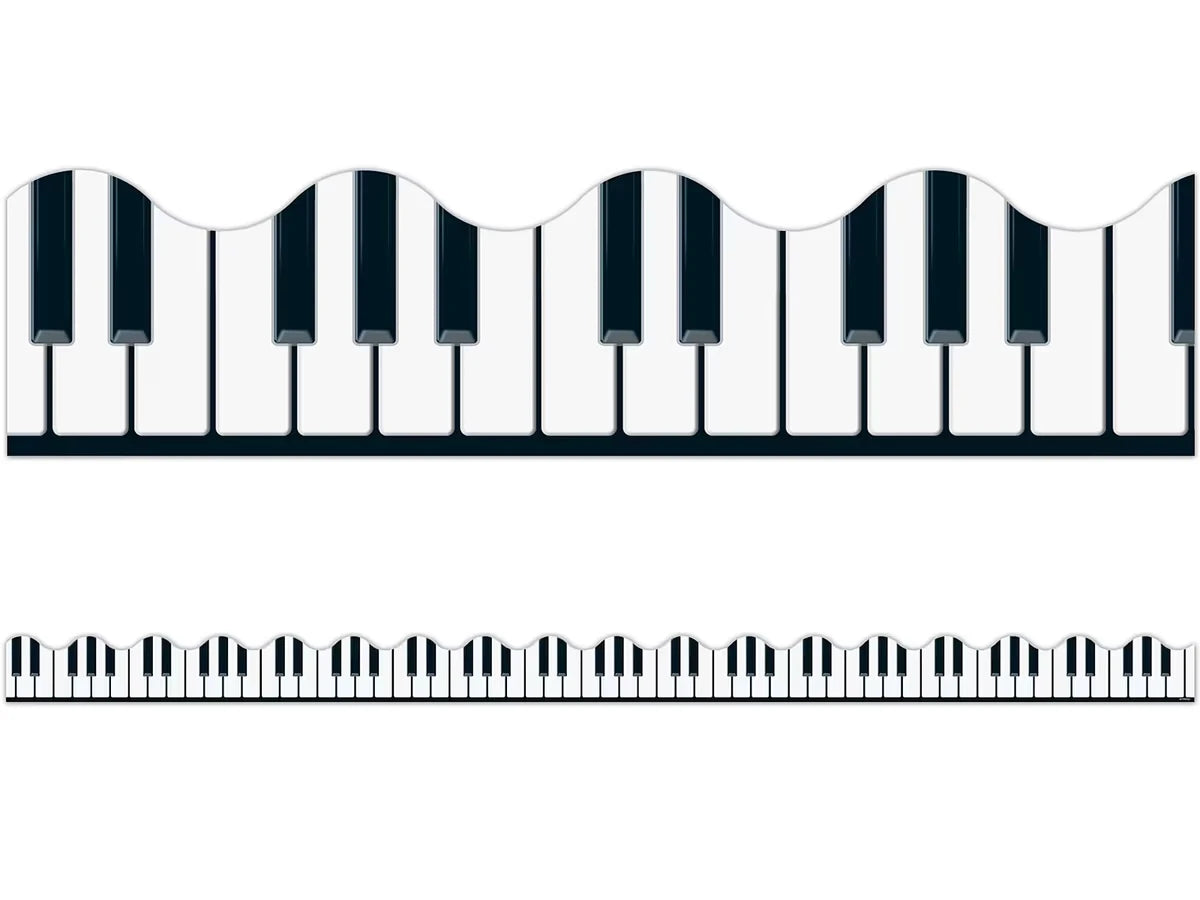 Musical Keyboard Scalloped Border - US 6325