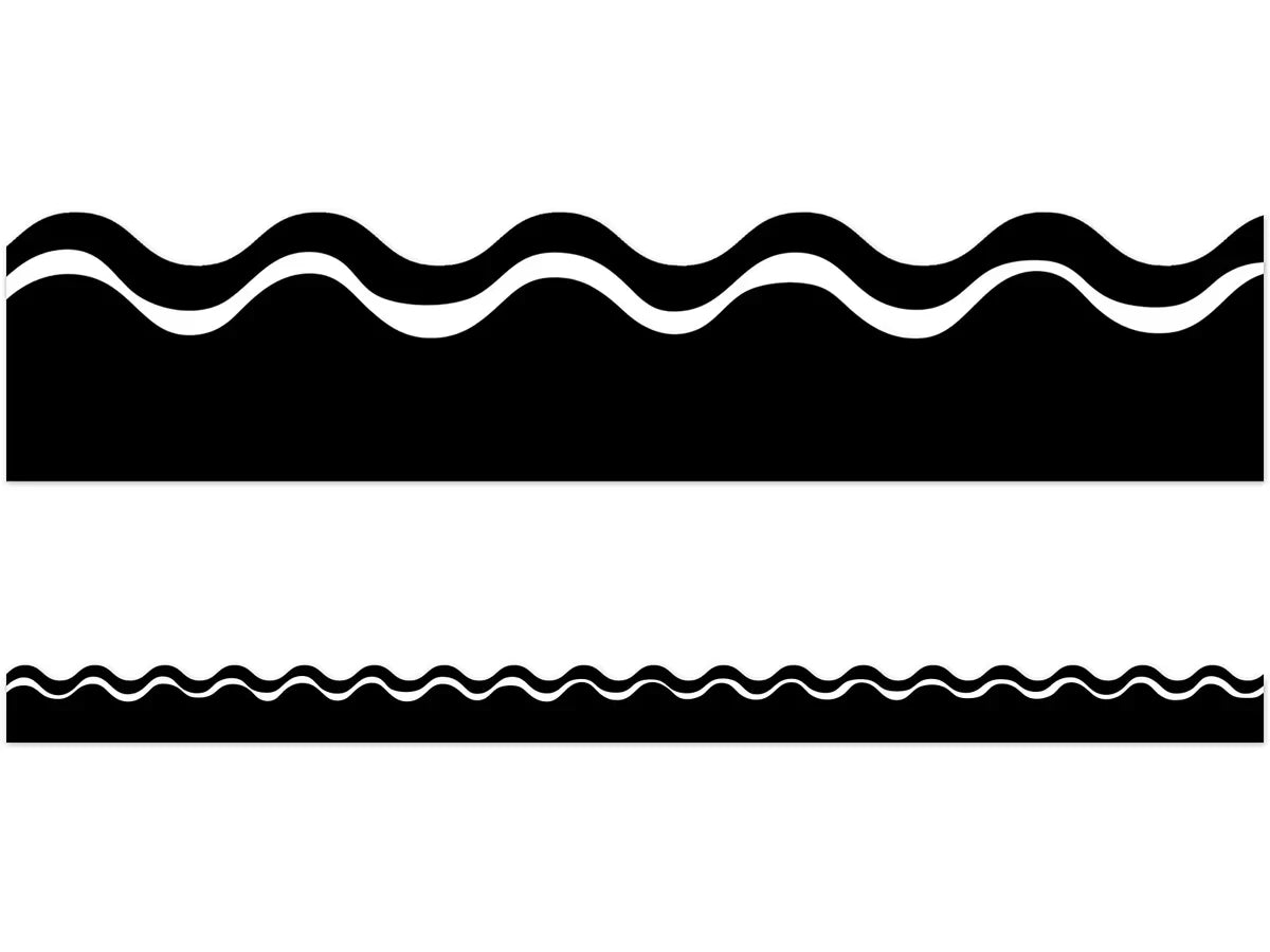 Black & White Double-Sided Scalloped Border - US 2838
