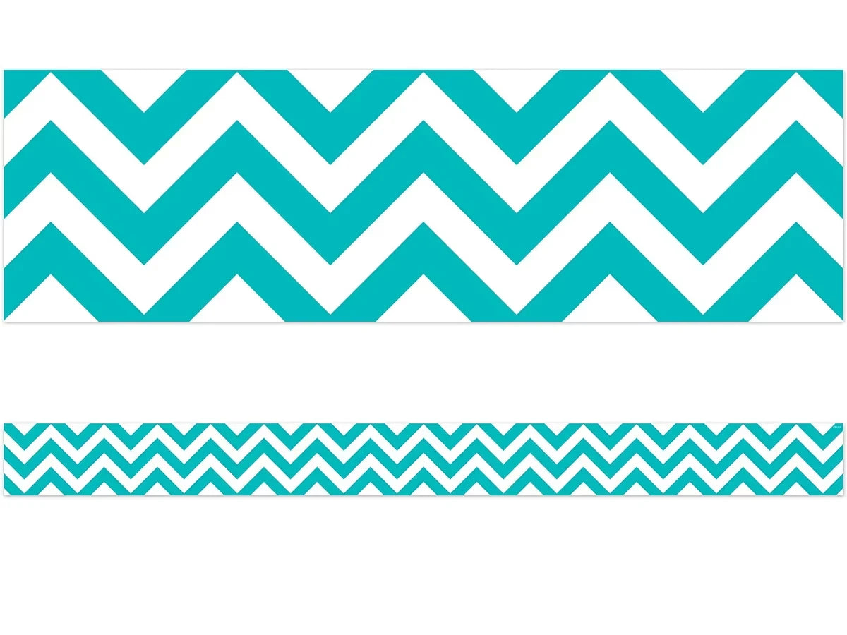 Turquoise Chevron Border - US 6025