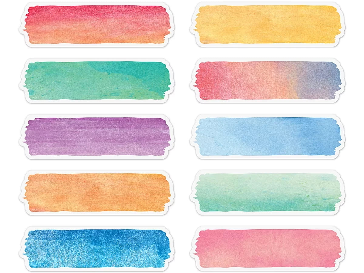 Watercolor Label Accents - US 6262