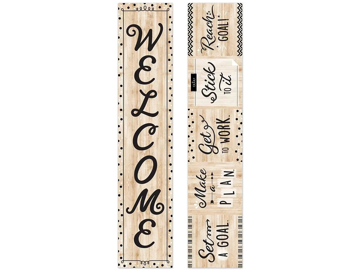 Double-Sided Wood Welcome Banner - US 4828
