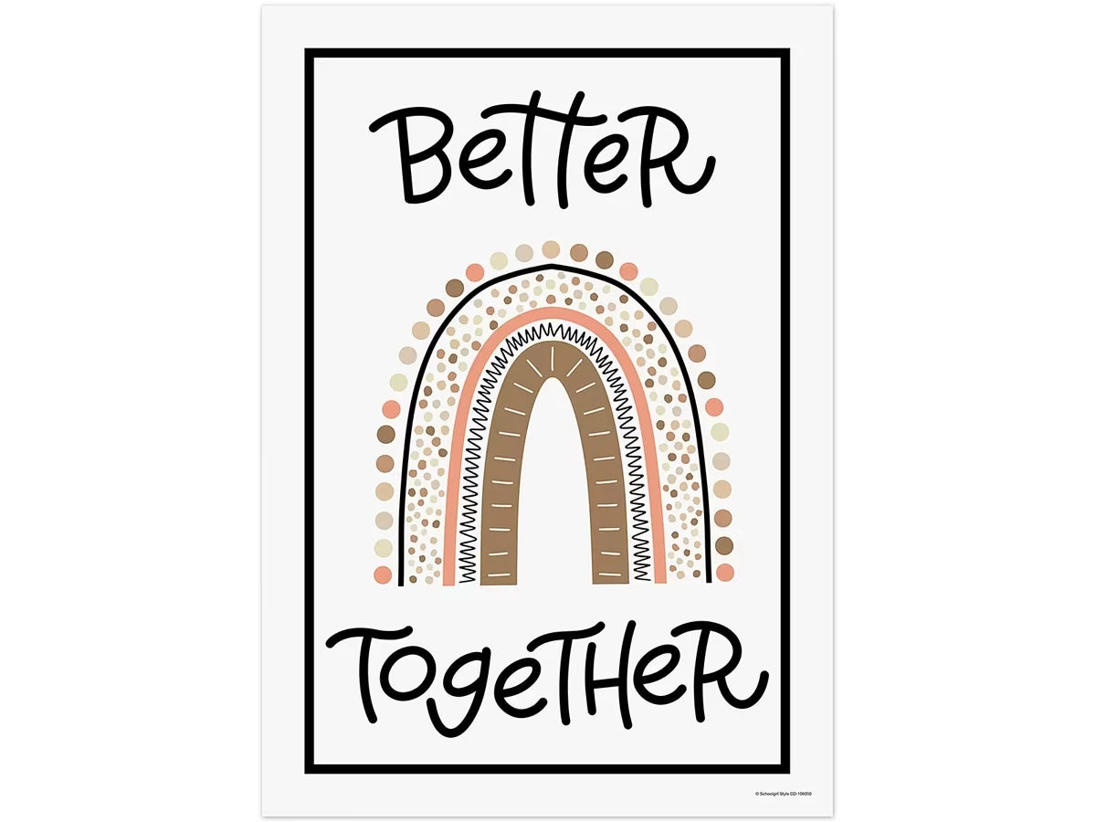 Better Together Boho Rainbow Poster - US 7675