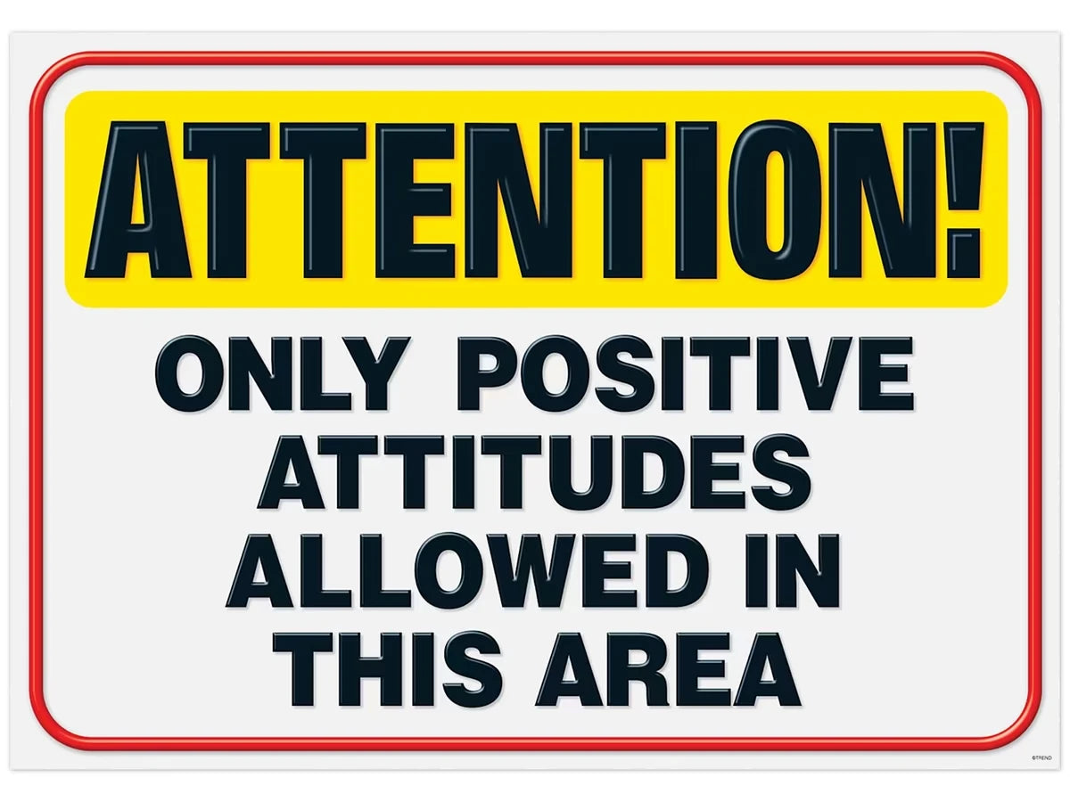 Attention! Positive Attitude Poster - US 1825