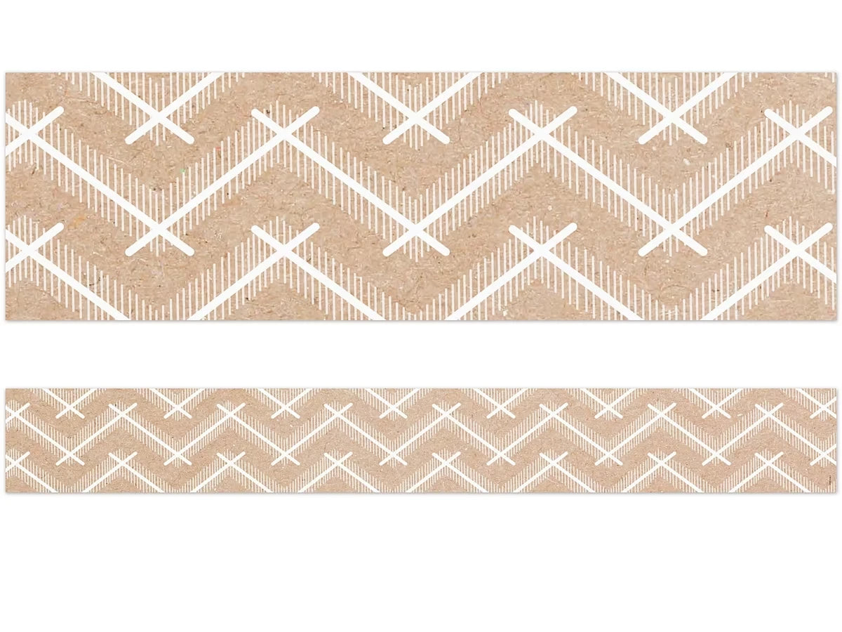 Krafty Pop! Natural Chevron Border - US 3421