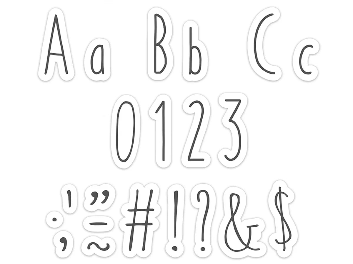 Handwritten 4" Punch-Out Letters - US 5339