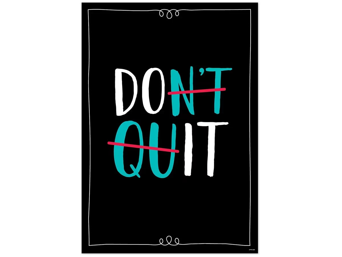 Core Decor Don’t Quit Poster - US 8727