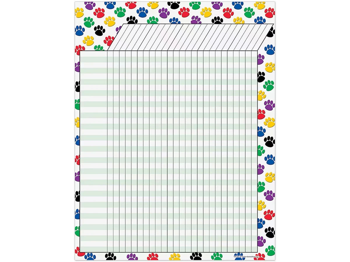 Paw Print Incentive Chart - US 4816
