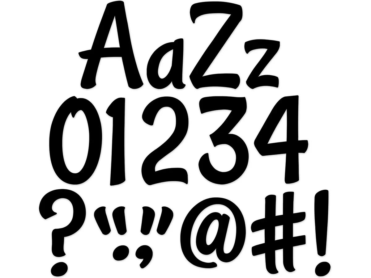 Black Stylish 4" Punch-Out Letters - US 2580