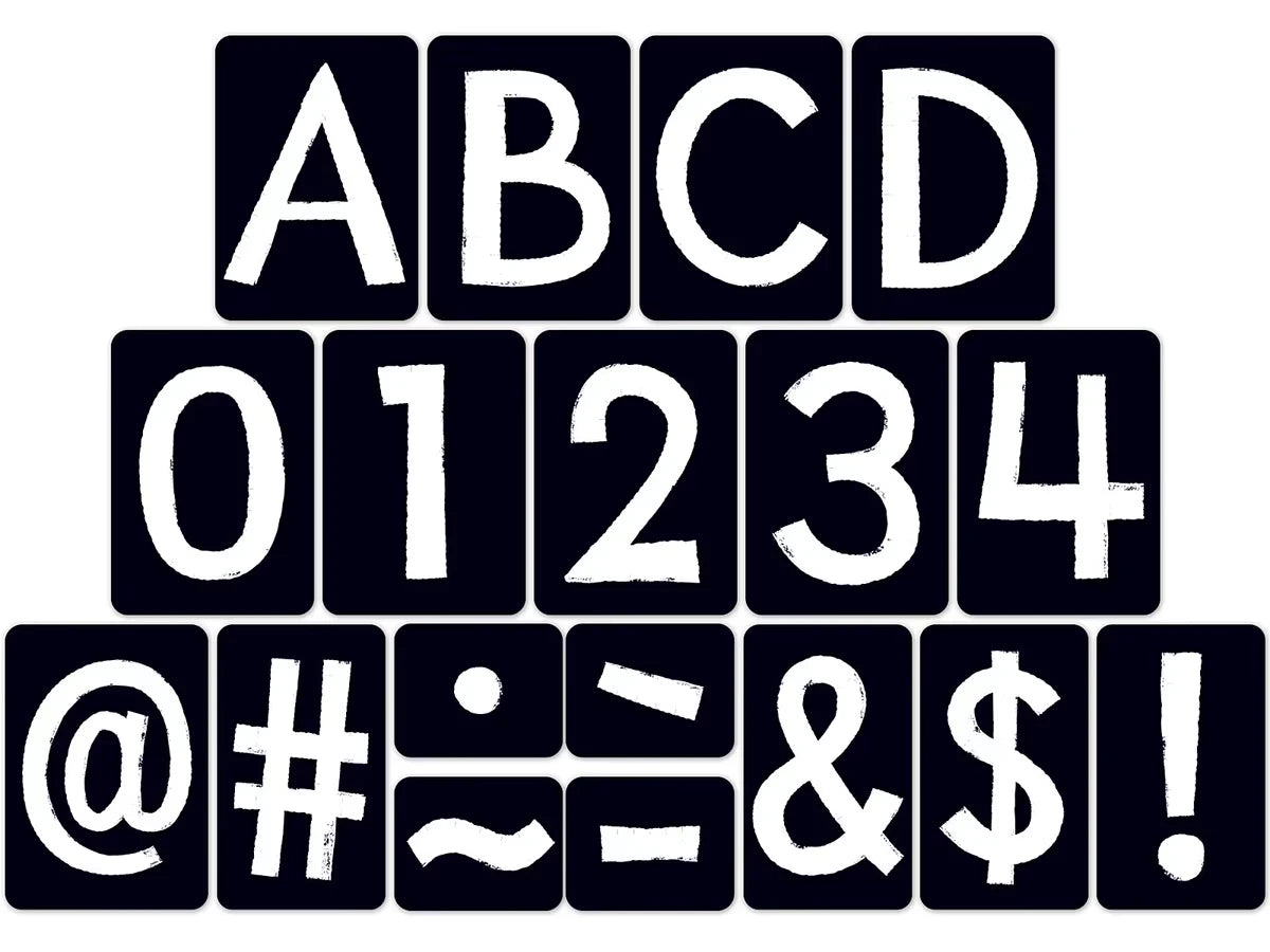 Black Tile 4" Punch-Out Letters - US 3930