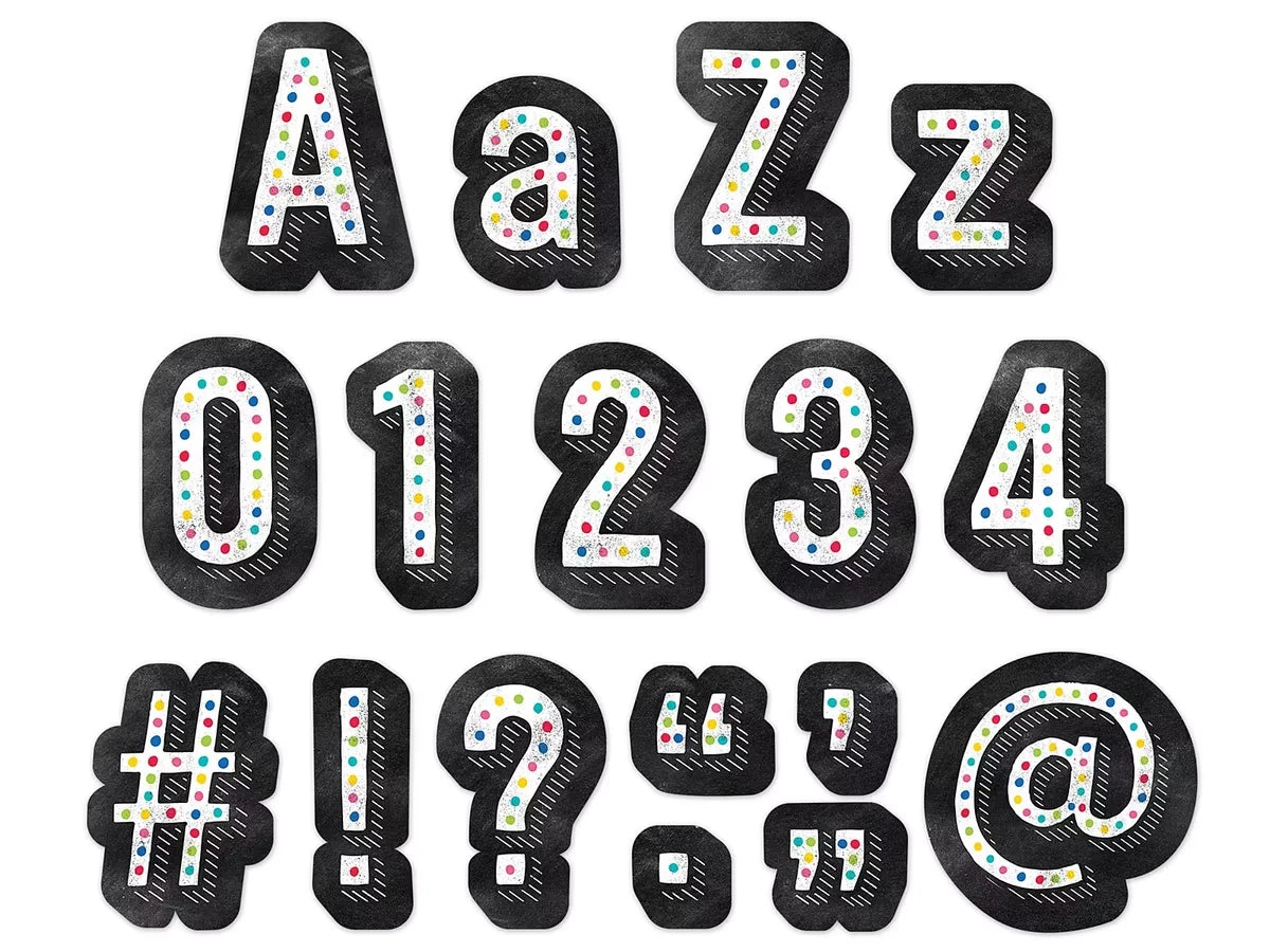 Chalk It Up! Colorful Chalk 4" Punch-Out Letters - US 4409