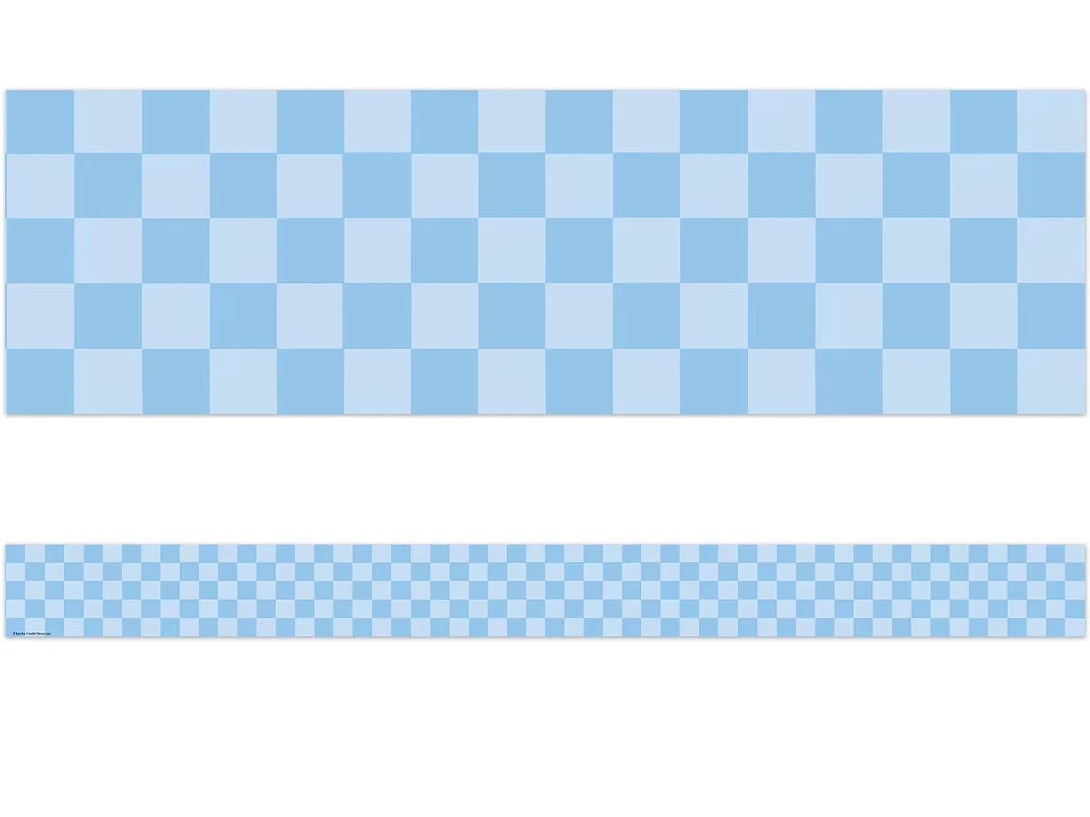 Cool for School Blue Checkered Border - US 2435