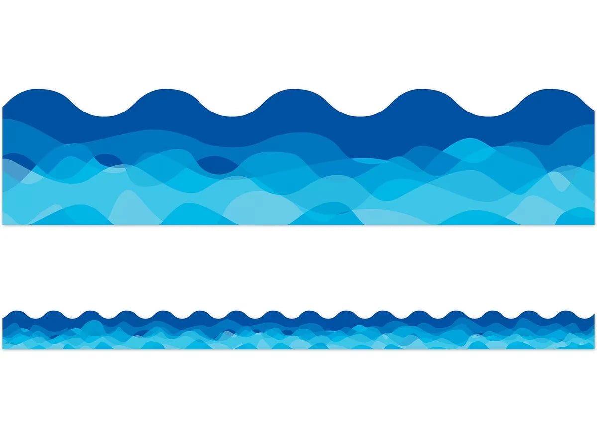 Waves of Blue Scalloped Border - US 1674