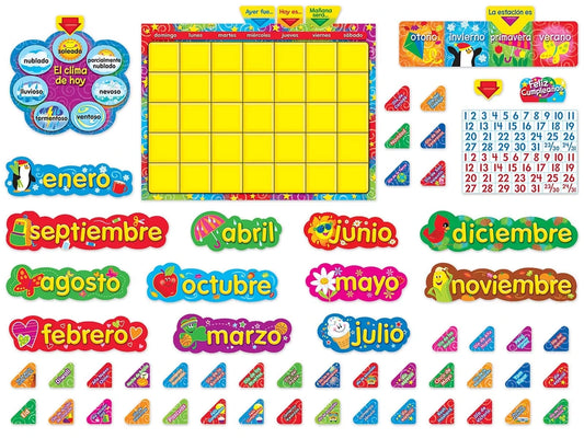 Spanish Write & Wipe Calendar Bulletin Board Set - US 3113