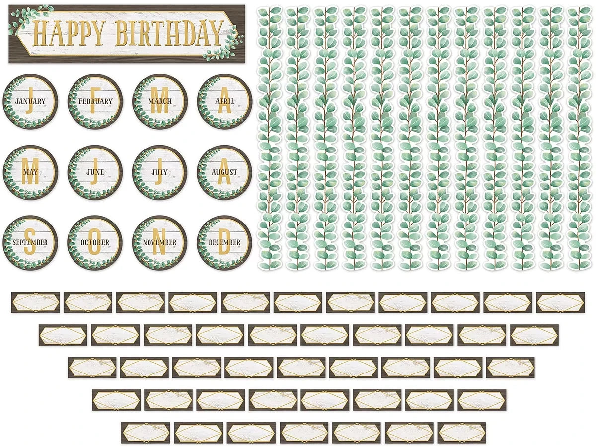 Eucalyptus Birthday Bulletin Board Set - US 8084