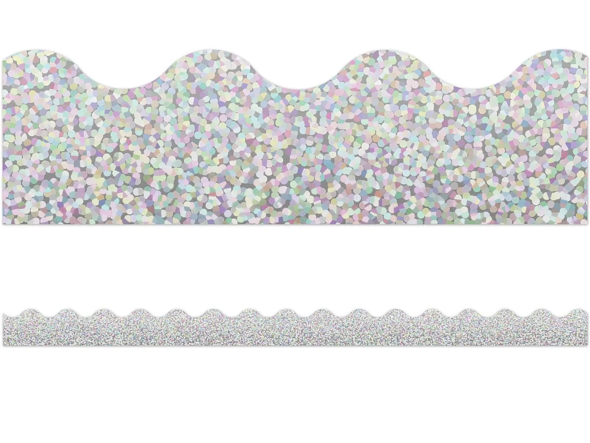 Silver Sparkle Scalloped Border - US 4435