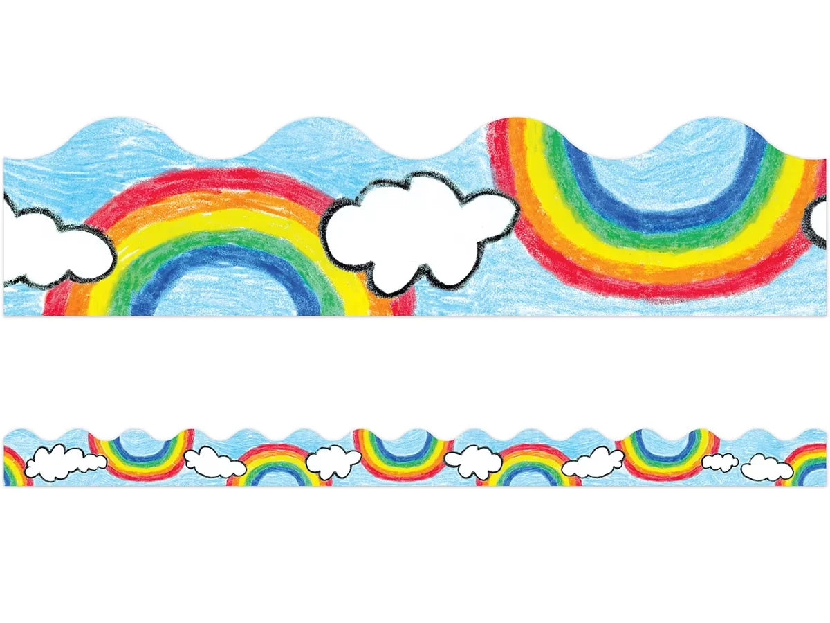 Rainbows & Clouds Scalloped Border - US 2188