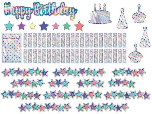 Iridescent Birthday Bulletin Board Set - US 7667