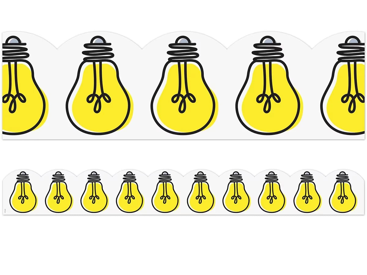 Doodle Light Bulb Scalloped Border - US 2249