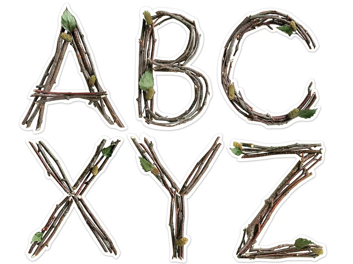 Rustic Twig 6" Punch-Out Letters - US 5261