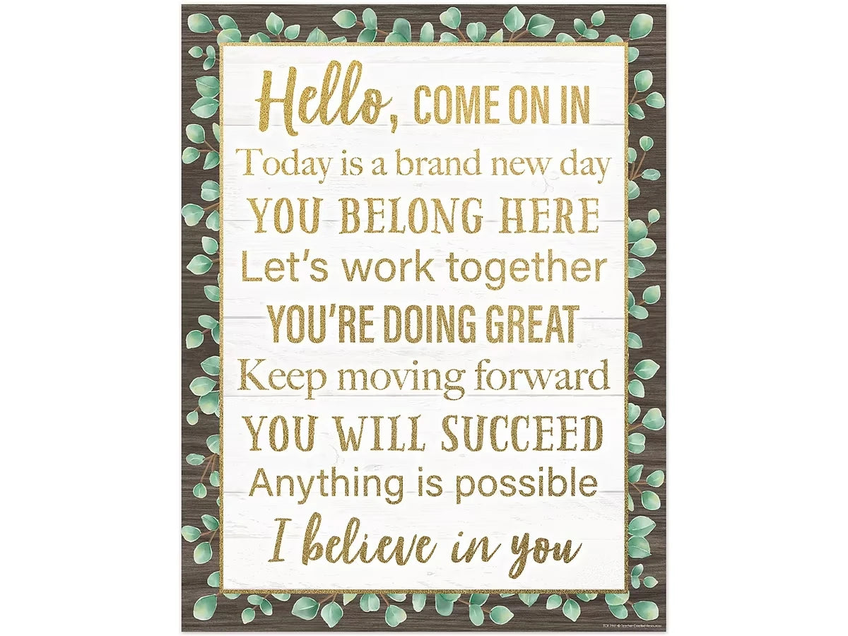 Eucalyptus Hello, Come on In Poster - US 3302