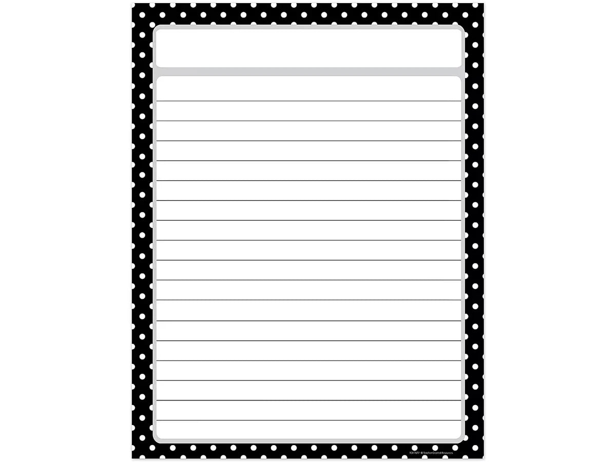 Black Polka Dot Lined Poster - US 1154