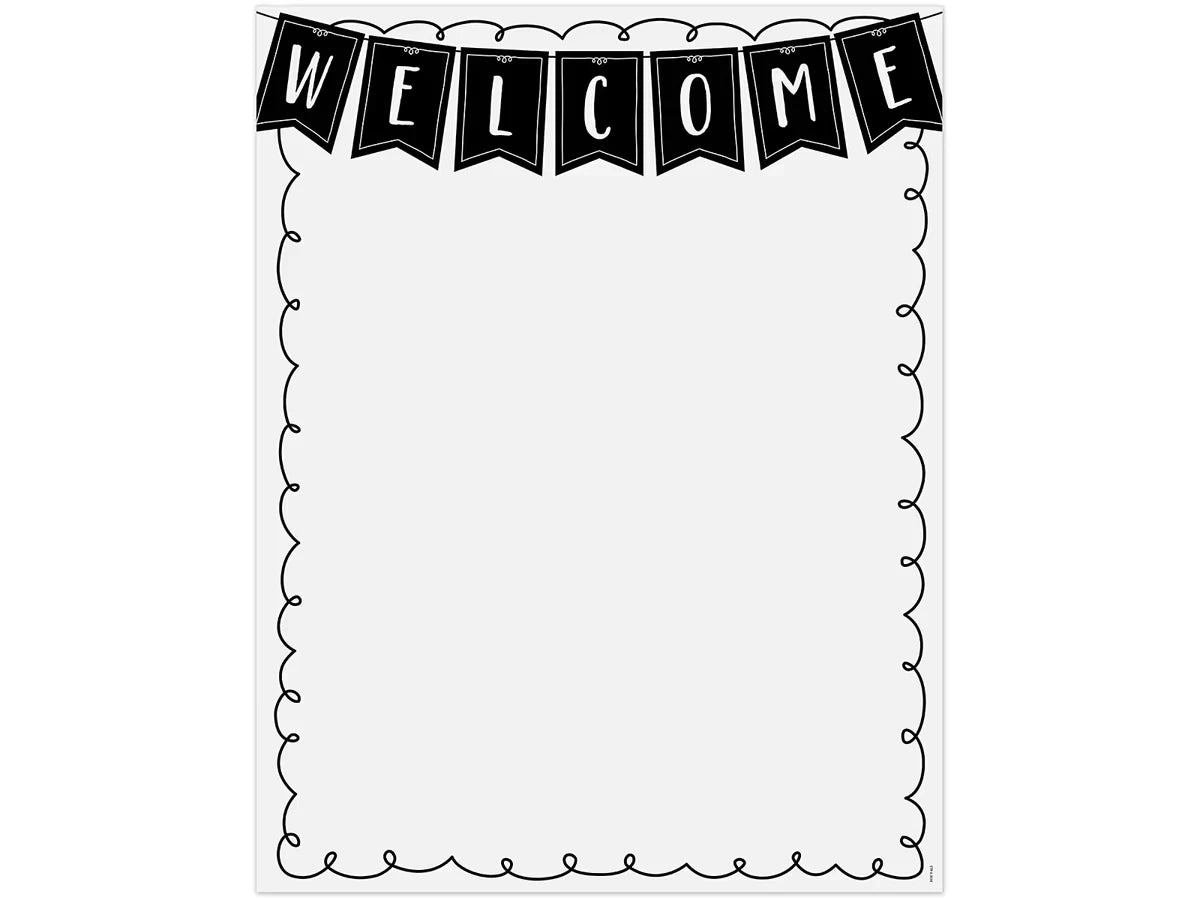 Black & White Welcome Poster - US 5784