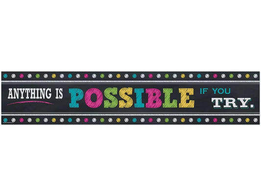Chalkboard Brights Motivational Banner - US 1678