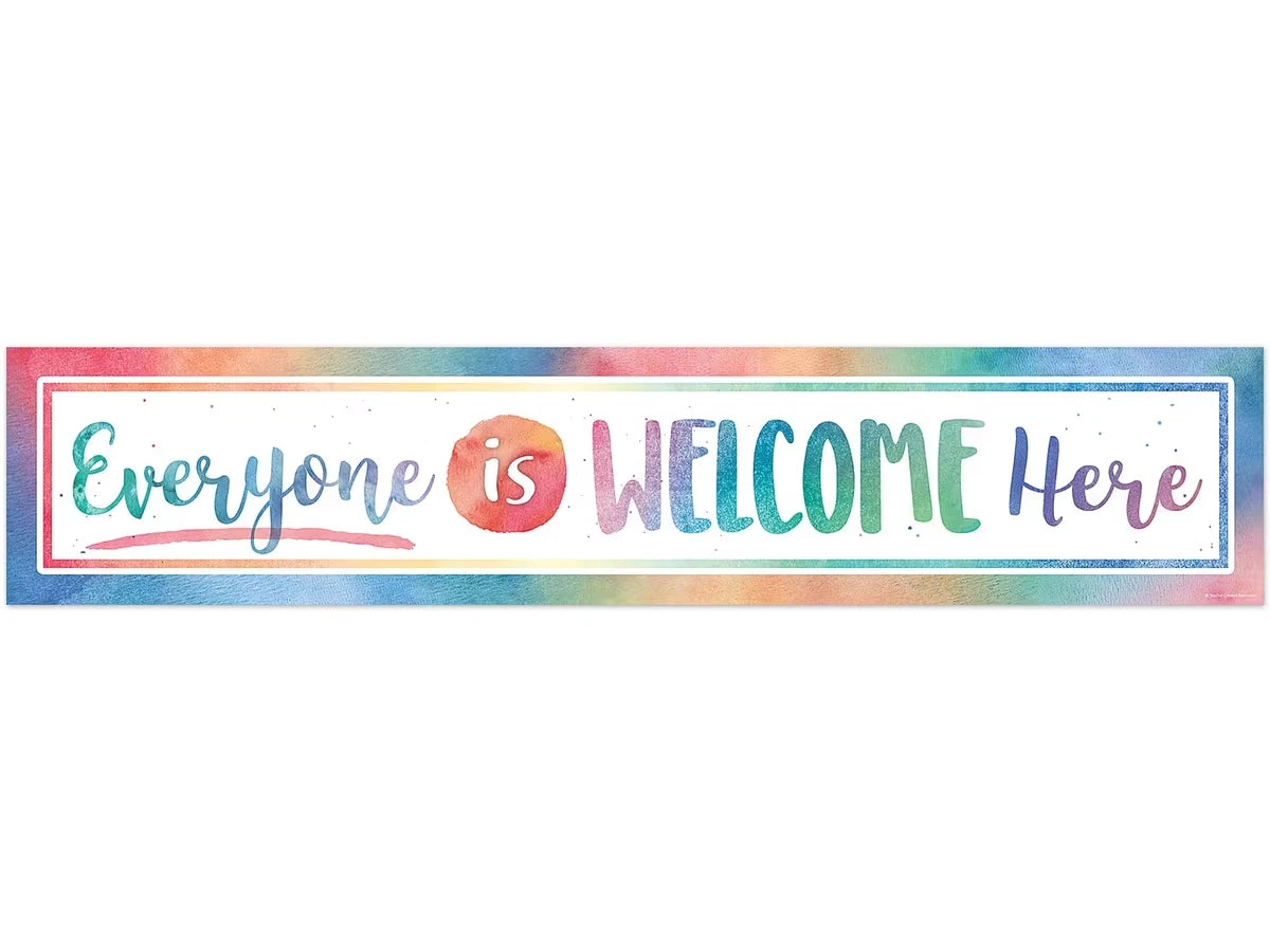 Watercolor Everyone Is Welcome Banner - US 2633