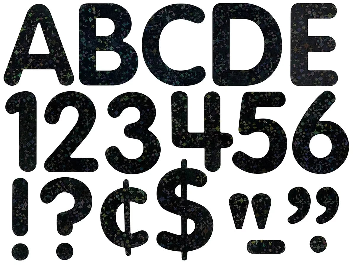 Black Dazzle 2" Self-Adhesive Punch-Out Letters - US 1040