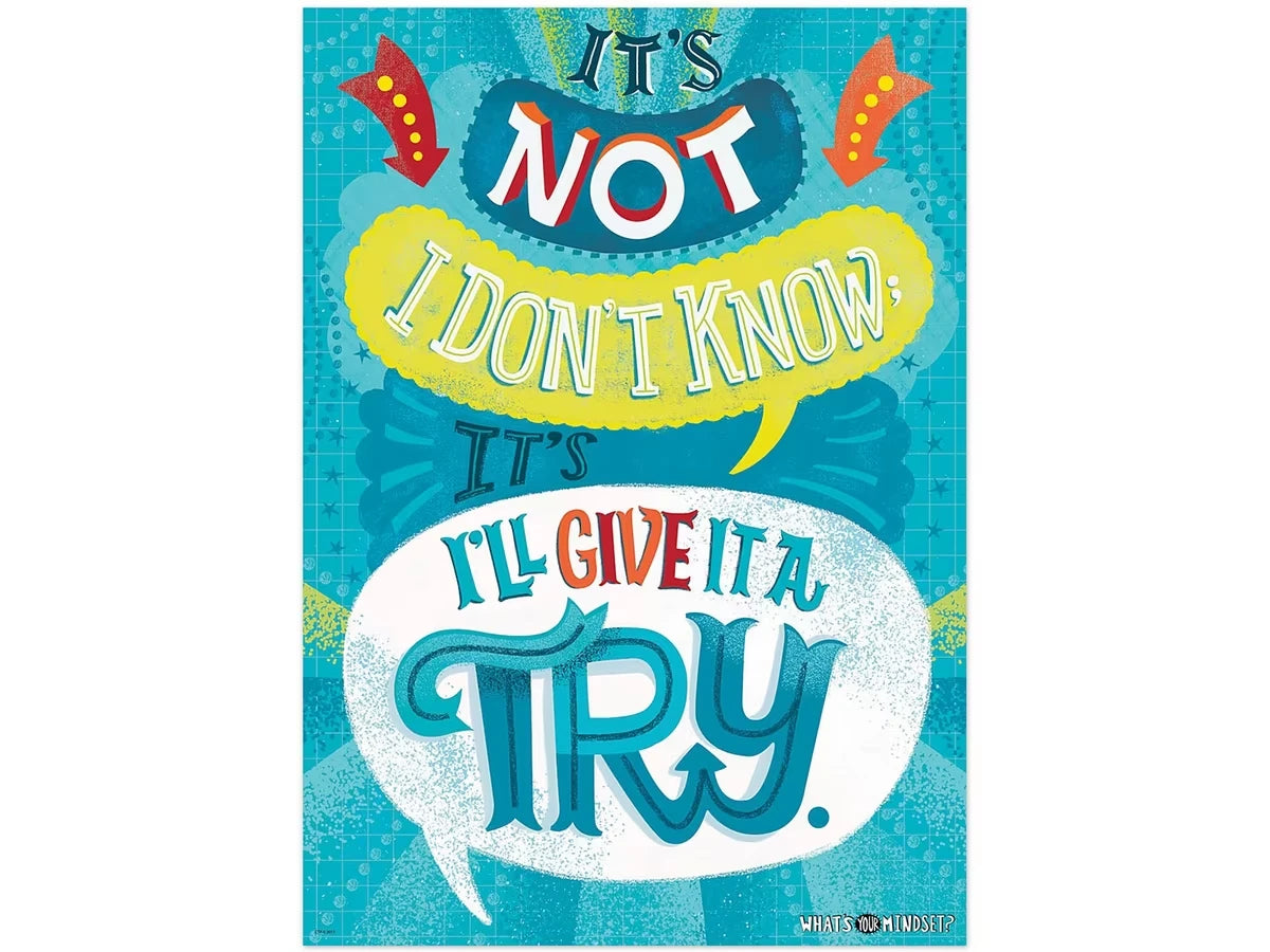 Growth Mindset I’ll Give It a Try Poster - US 3494